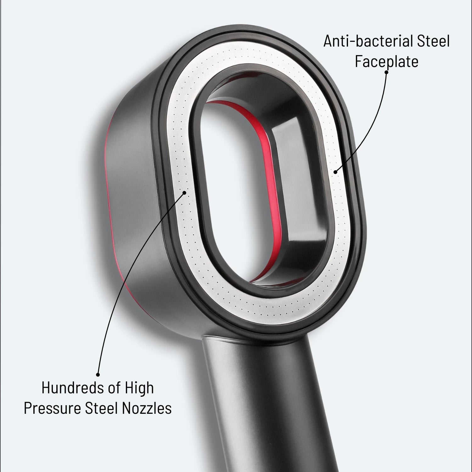 Handheld Shower head on a light gray background #Color=Gray