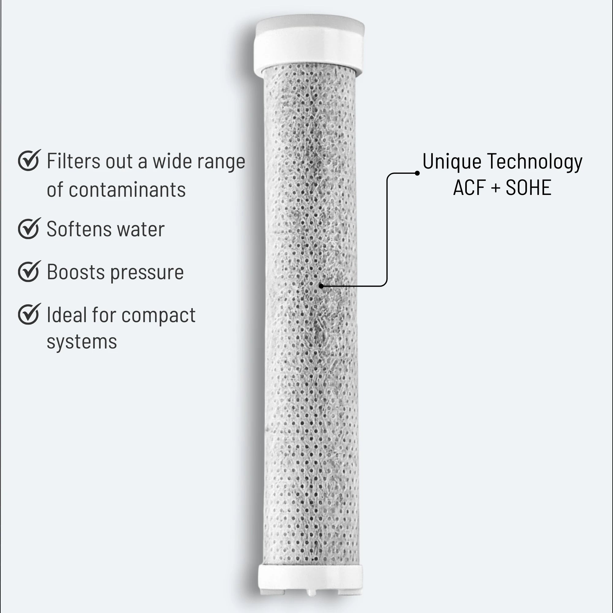 Handheld Shower head filter on a light gray background #Color=Light Bronze