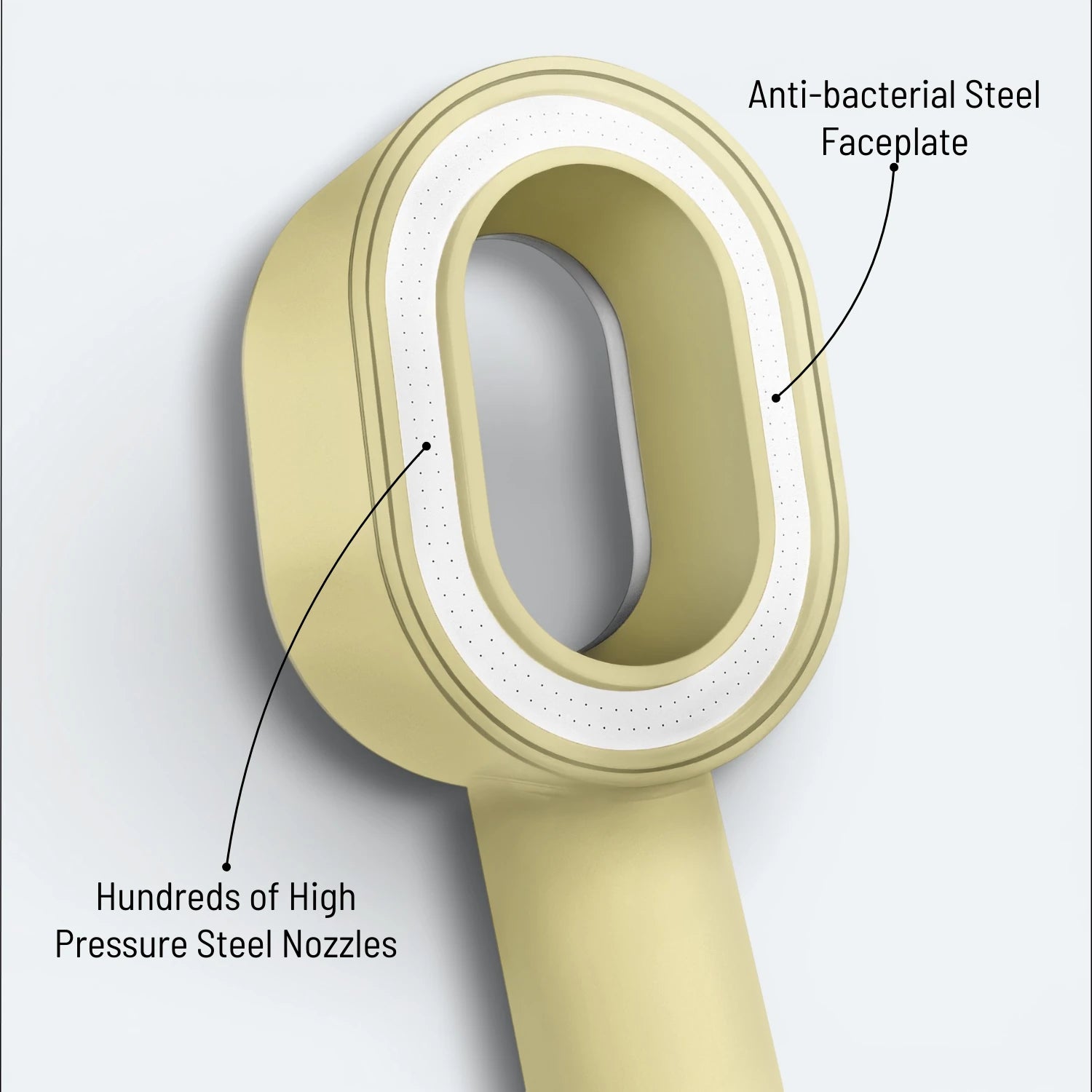 Handheld Shower head on a light gray background #Color=Light Bronze